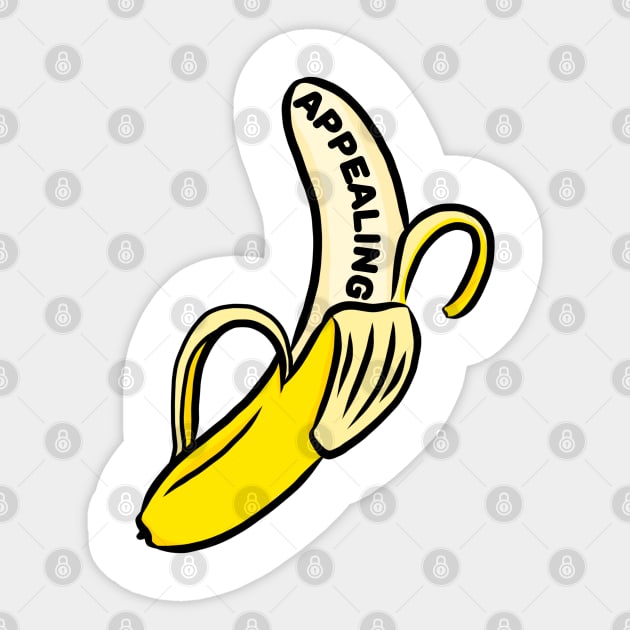 I Find You Appealing Banana-chan Banana Peel Kawaii I Love Bananas Cute Sticker by anijnas